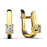 Золотые серьги с бриллиантами, 1768545