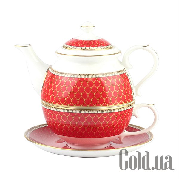 

Сервиз/набор Halcyon Days, Набор чайный "Antler Trellis Red" 105/TE433