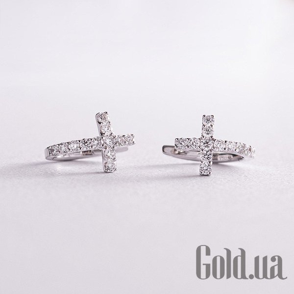 

Серьги-кольца Украина, Золотые серьги с бриллиантами