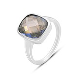 Женское серебряное кольцо с топазом (2151227), фотографии
