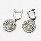 Серебряные серьги с куб. циркониями