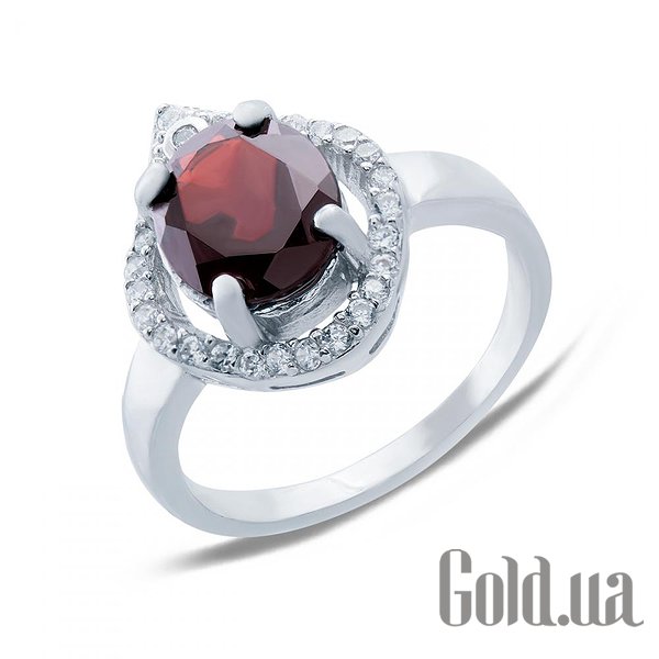 

Женские кольца Lurie Jewelry, Женское серебряное кольцо с гранатом и куб. циркониями, 18