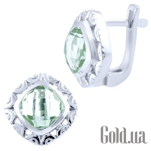 Серебряные серьги с аметистами 1764060