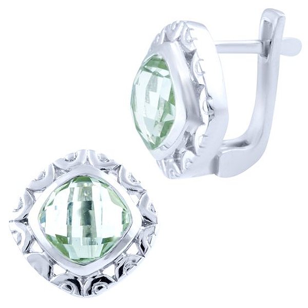 Серебряные серьги с аметистами 1764060