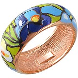 SOKOLOV Женское серебряное кольцо с эмалью в позолоте, 1613410
