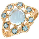 Женское золотое кольцо с топазами, 1638498