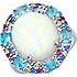 SOKOLOV Женское серебряное кольцо с куб. циркониями и синт. опалом - фото 1
