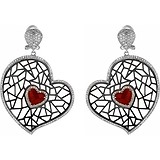 Серебряные серьги с куб. циркониями и агатами, 1655394