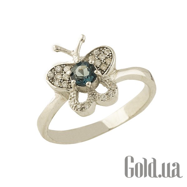 

Женские кольца Fresh Jewelry, Женское серебряное кольцо с топазом и куб. циркониями, 17.5