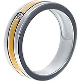 Золотое обручальное кольцо с бриллиантом, 1673058