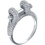 Женское серебряное кольцо с куб. циркониями, 1676386
