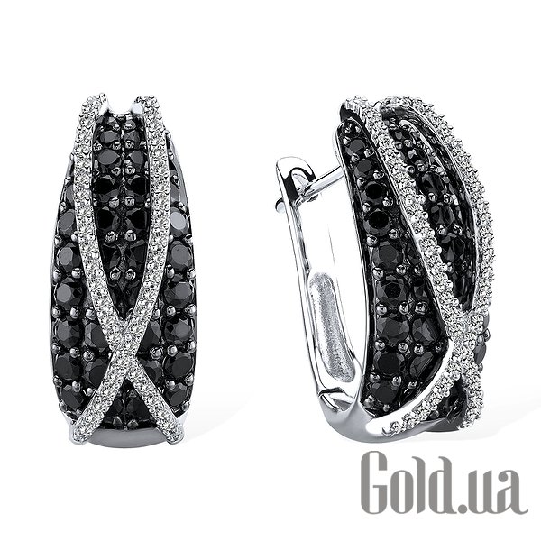 

Серьги Lurie Jewelry, Серебряные серьги с куб.циркониями и шпинелем