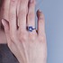 Женское серебряное кольцо с куб.циркониями и эмалью - фото 5