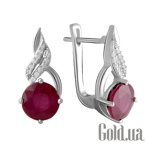 

Серьги Fresh Jewelry, Серебряные серьги с рубинами и куб. циркониями