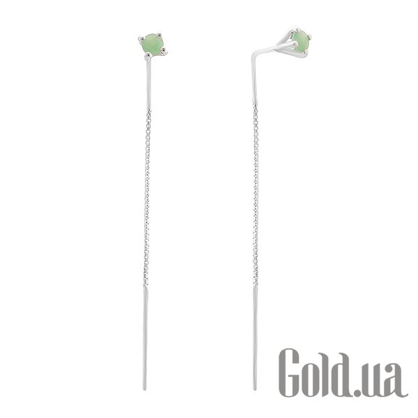 

Серьги с подвесками Fresh Jewelry, Серебряные серьги с изумрудами