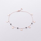 Золотий браслет на ногу з куб. цирконіями, 1795682