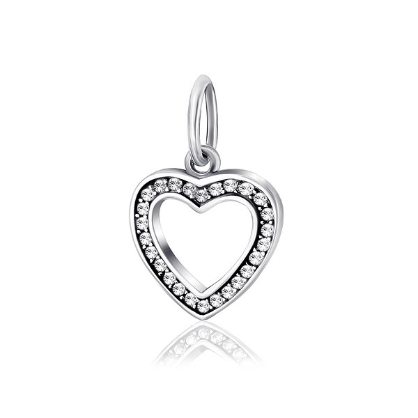 Серебряная наборная подвеска с куб. циркониями