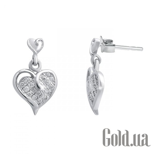 

Серьги с подвесками Lurie Jewelry, Серебряные серьги с куб. циркониями