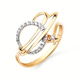 Женское золотое кольцо с куб.циркониями, 1512547