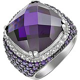 Женское серебряное кольцо с куб. циркониями, 1542243