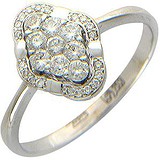 Женское золотое кольцо с бриллиантами, 1604707