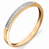 Золотое обручальное кольцо с бриллиантами, 1605731