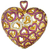 Золотой кулон с рубинами и бриллиантами, 1605987