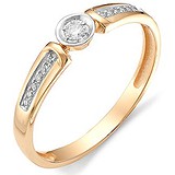 Золотое кольцо с бриллиантами, 1611875
