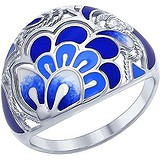 SOKOLOV Женское серебряное кольцо с эмалью, 1613411