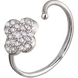 Женское серебряное кольцо с куб. циркониями, 1615715