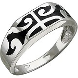 Мужское серебряное кольцо с эмалью, 1616227