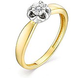 Золотое кольцо с бриллиантом, 1634915