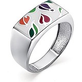Женское серебряное кольцо с эмалью, 1651811