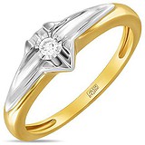 Женское золотое кольцо с бриллиантом, 1652835
