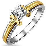 Золотое кольцо с бриллиантом, 1663843