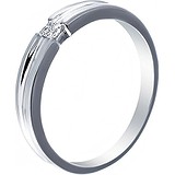 Золотое обручальное кольцо с бриллиантом, 1673059