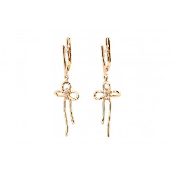 Золоті сережки з куб. цирконіями