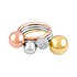 Женское серебряное кольцо с куб. циркониями в позолоте - фото 2
