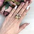 Женское серебряное кольцо с куб. циркониями в позолоте - фото 5