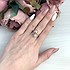 Женское серебряное кольцо с куб. циркониями в позолоте - фото 6