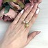 Женское серебряное кольцо с куб. циркониями в позолоте - фото 7
