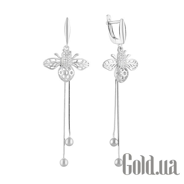 

Серьги с подвесками Fresh Jewelry, Серебряные серьги с куб. циркониями