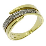 Золотое обручальное кольцо с бриллиантами, 808803