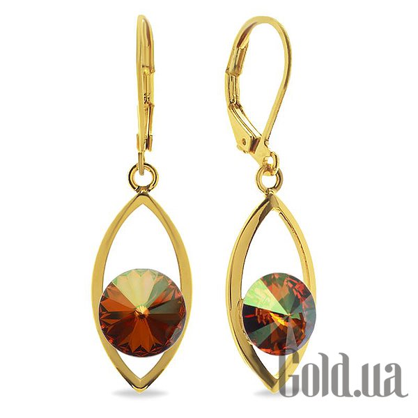 

Серьги с подвесками Kobi, Желтый, Серьги с кристаллами Swarovski в позолоте