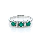 Женское серебряное кольцо с агатами и куб. циркониями, 1354084