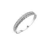 Серебряное обручальное кольцо с куб. циркониями, 142692