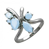 Женское серебряное кольцо с топазами, 1620836