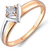 Золотое кольцо с бриллиантом, 1624676