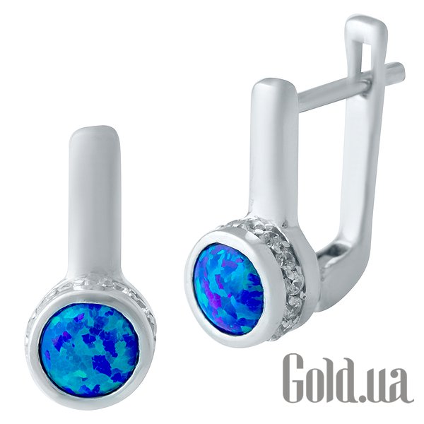 

Серьги Fresh Jewelry, Серебряные серьги с опалами и куб. циркониями
