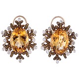 Золоті сережки з діамантами і цитринами, 1642084
